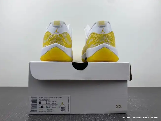 Official Maikesneakers AH7860-107 11 Yellow WMNS Jordan Low Air Snakeskin 0526